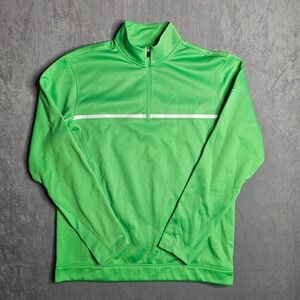 Nike Golf Sweatshirt Mens Medium Green Tour Performance 1/4 Zip‎ Fleece Lined